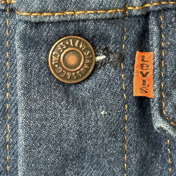 VTG Levi's Strauss Wheat Label 70’s 80’s Orange Tab Denim Cropped Jacket S - Picture 10 of 10